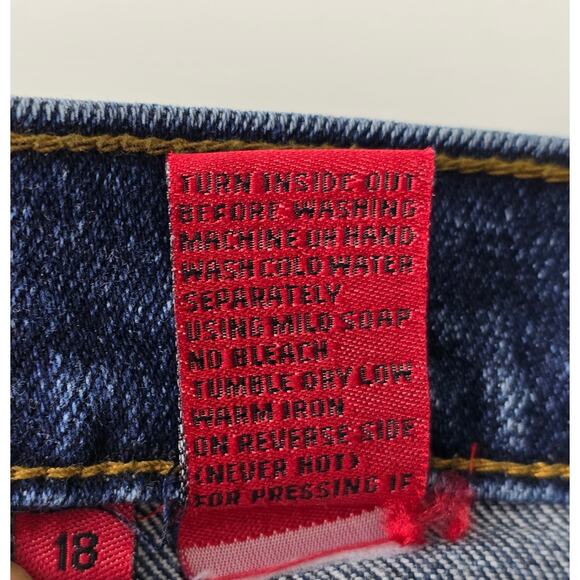 Zana Di Jeans Womens 18 Bootcut High Rise Dark Wash Stretch Glitter Sparkle Y2K - Picture 6 of 13